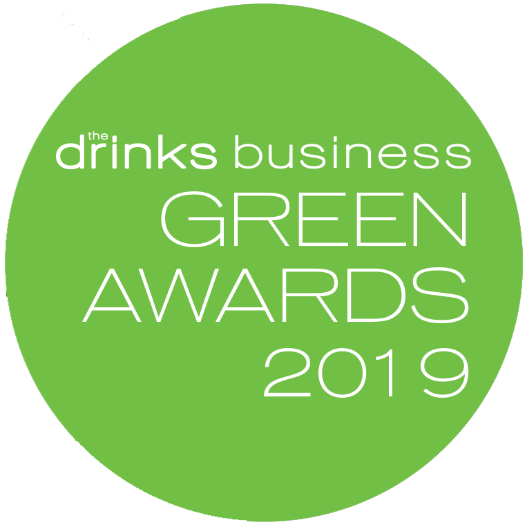 December 2019 Drinks Business Green Awards logo - top award win at Green Awards for sustainable wine practices