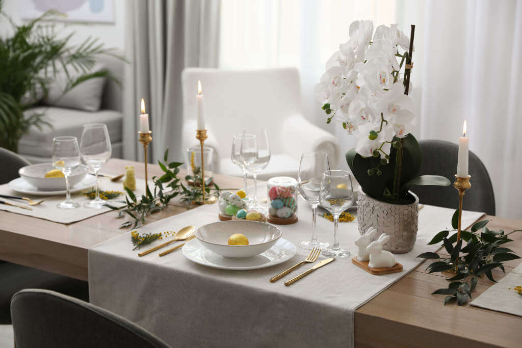Easter wine pairing table setting